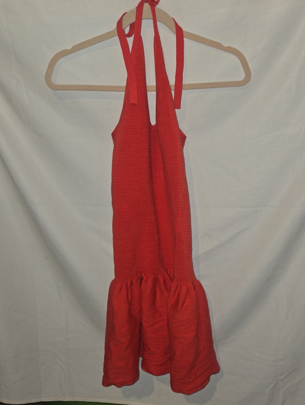 Victoria's Secret Red Halter Drop-Waist Mini Dress